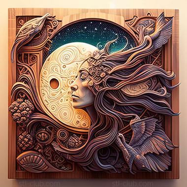 3D model cosmic energy by Kelly McKernan (STL)